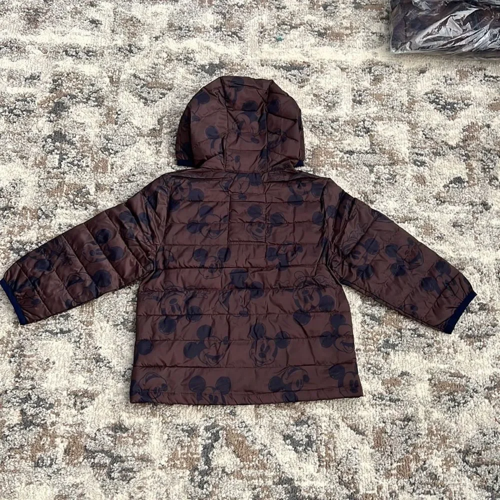 GAP Kids | Brown | Disney 100% Recycled Mickey Mouse Lightweight Puffer Jacket